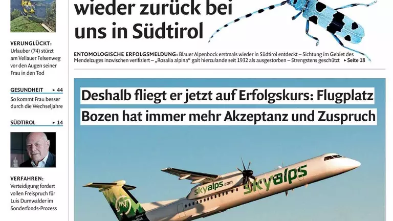 Befragung zum Flughafen Bozen