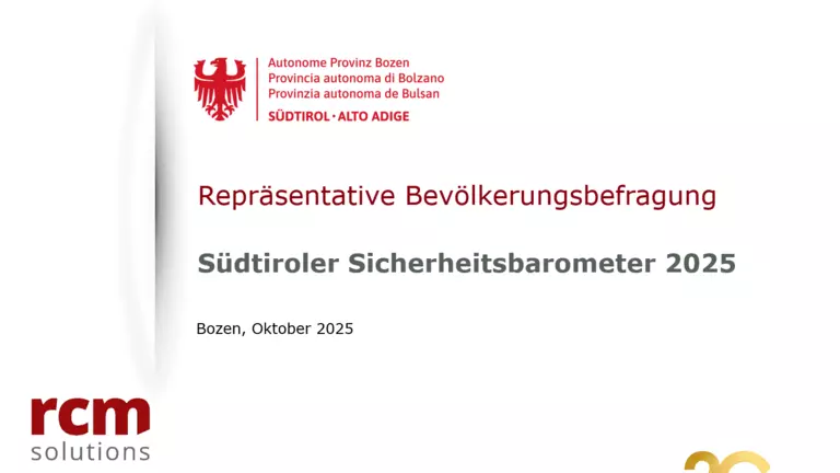 Südtiroler Sicherheitsbarometer 2025